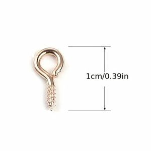 100pcs Mini Screw Eye Pins Eye Pin Eyelets Screw Hooks